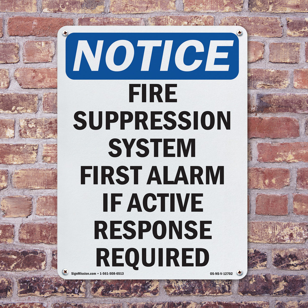 Fire Suppression System First Alarm If Active