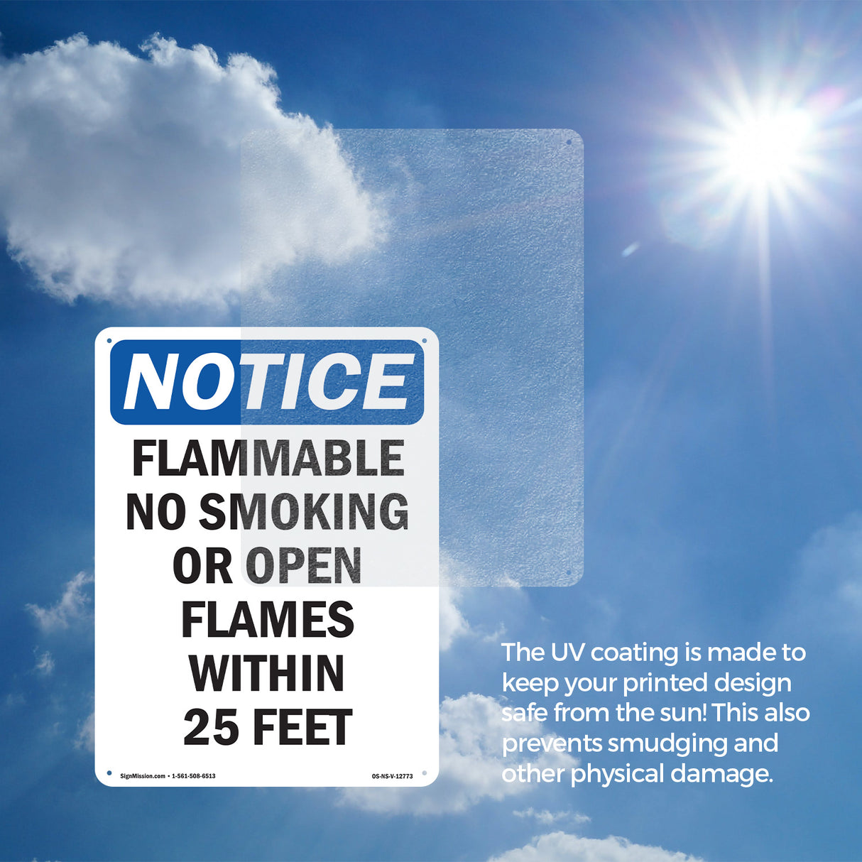 Flammable No Smoking Or Open Flames Sign