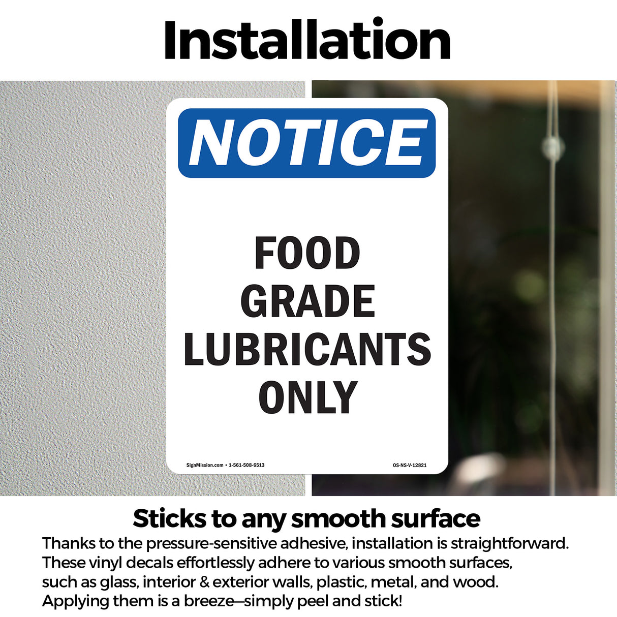 Food Grade Lubricants Only