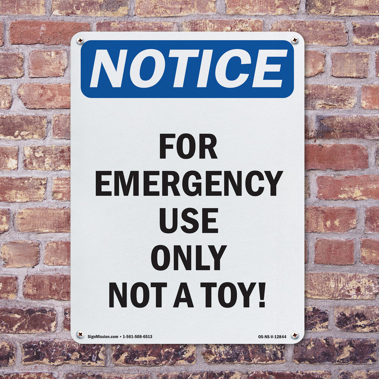 For Emergency Use Only Not A Toy!