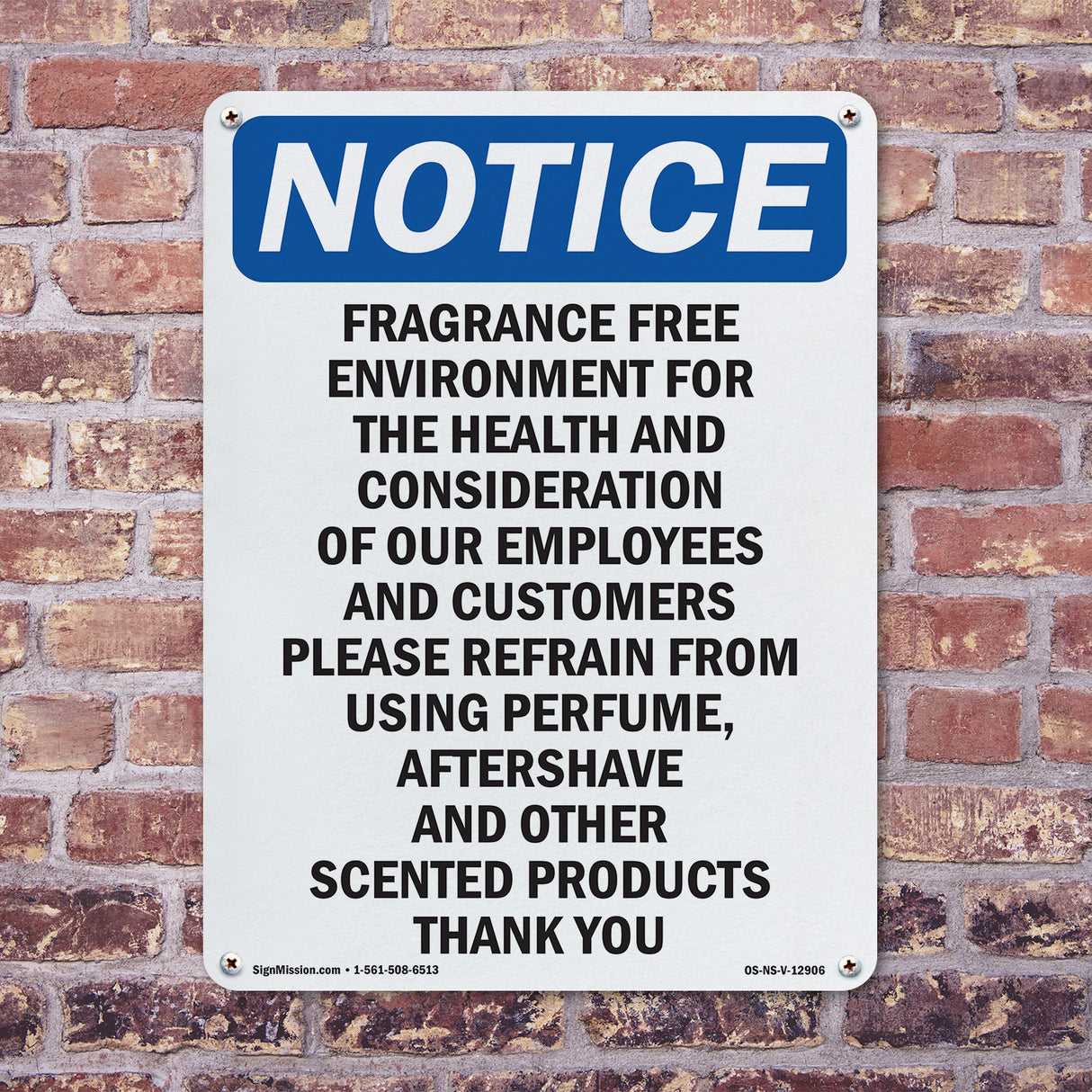 Fragrance Free Environment For