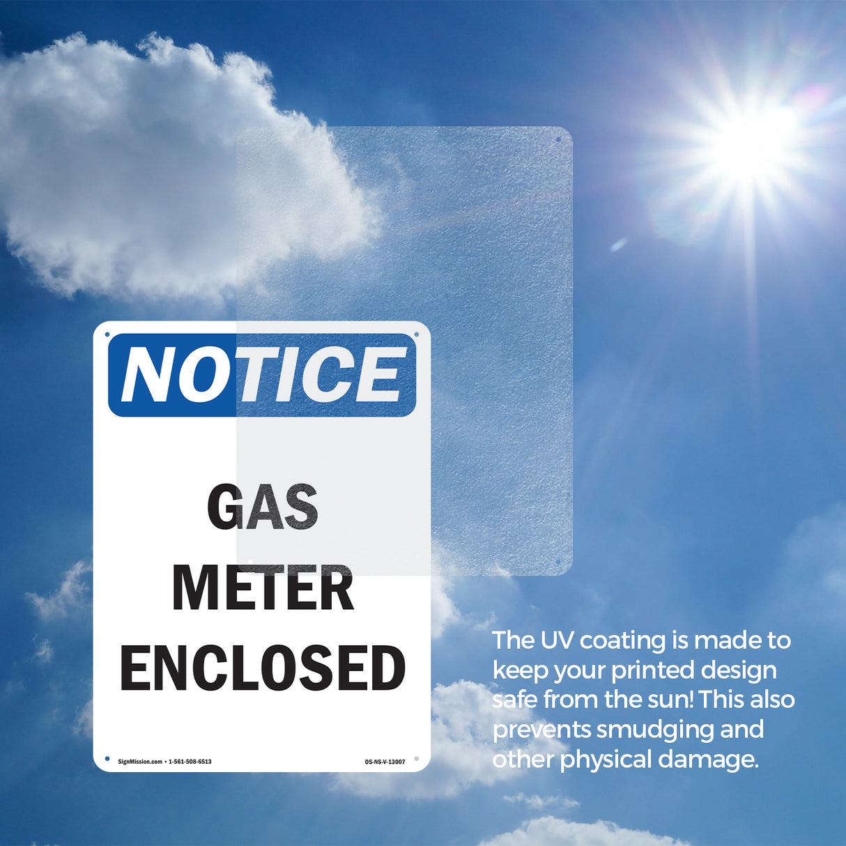 Gas Meter Enclosed Sign