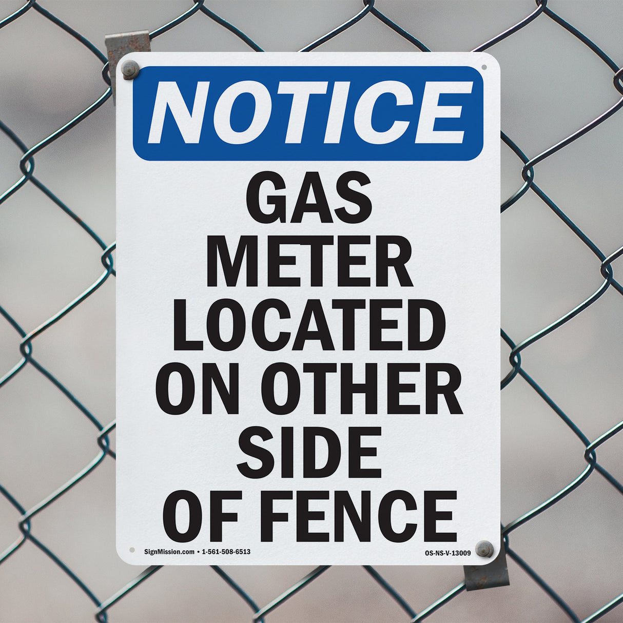 Gas Meter Located On Other Side Of Fence