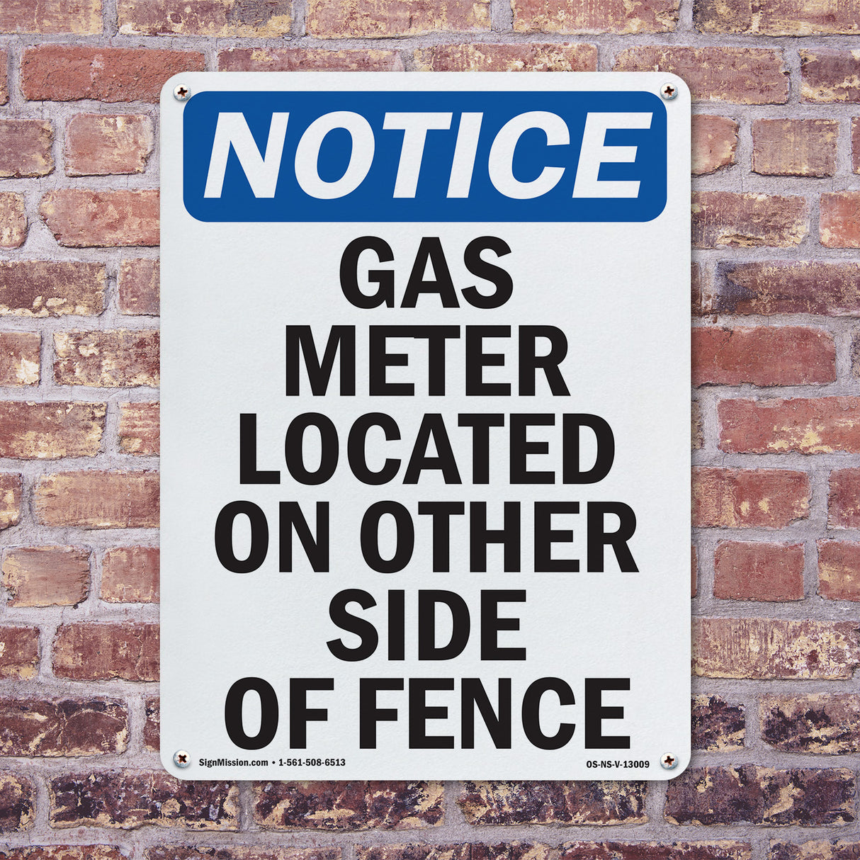 Gas Meter Located On Other Side Of Fence