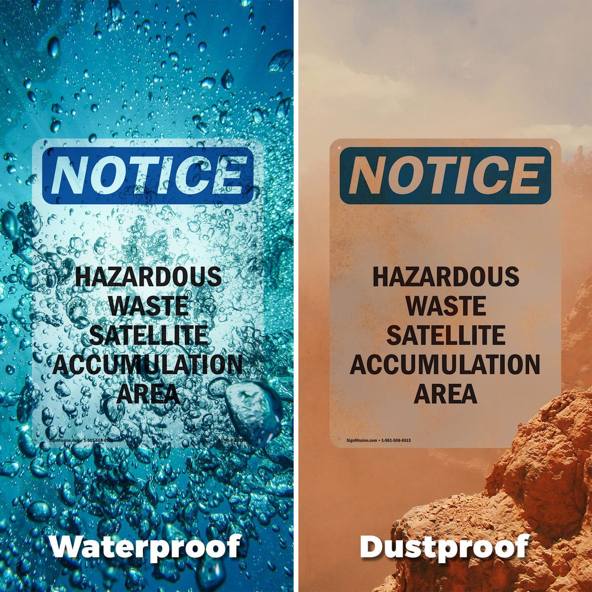 Hazardous Waste Satellite Accumulation Area Sign