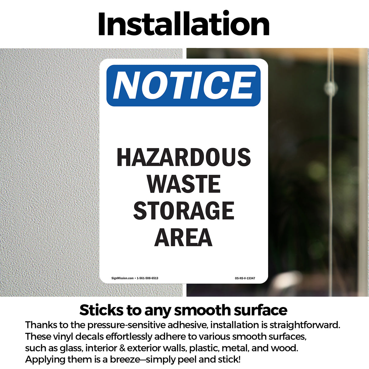 Hazardous Waste Storage Area Sign