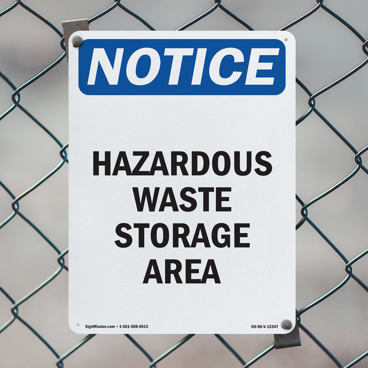 Hazardous Waste Storage Area Sign