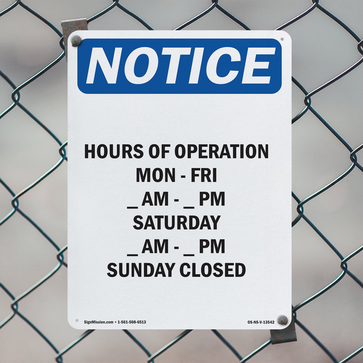 Hours Of Operation Mon - Fri ____ Am - ____