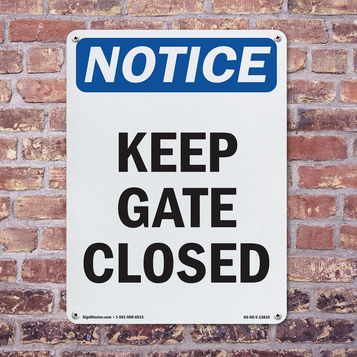 Keep Gate Closed Sign