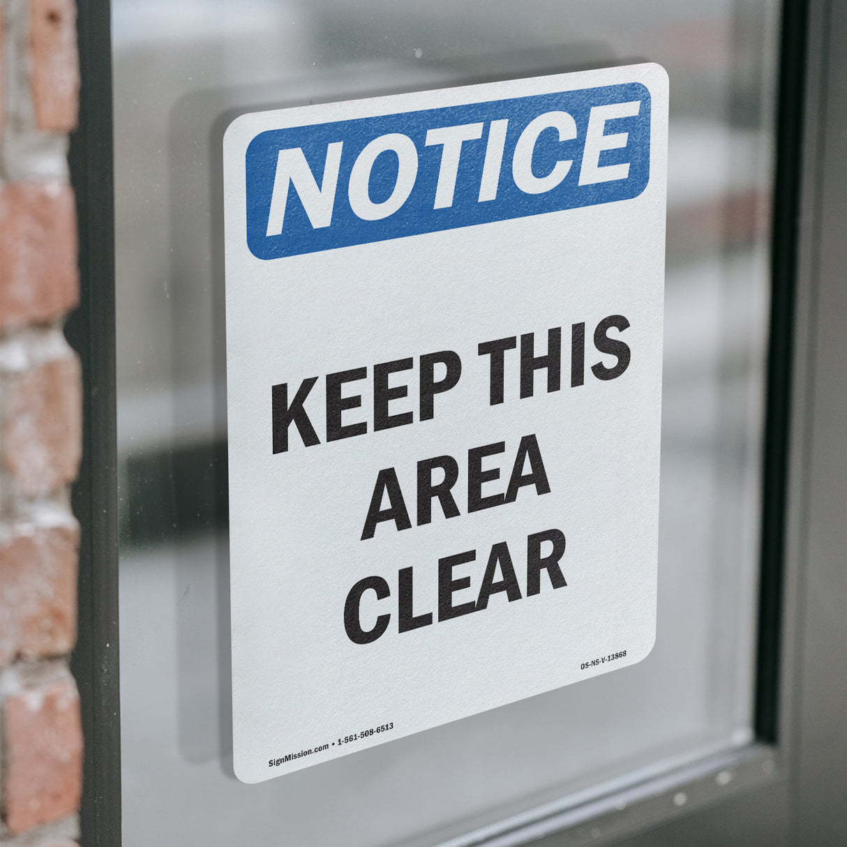 Keep This Area Clear Sign