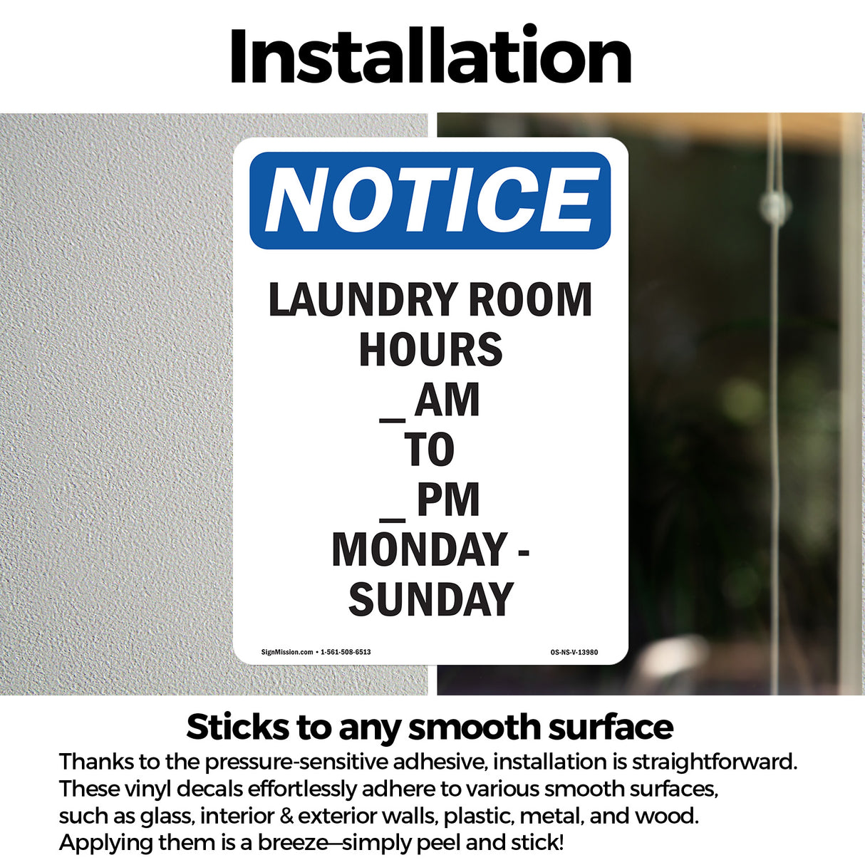 Laundry Room Hours ____ Am To ____ Pm Monday