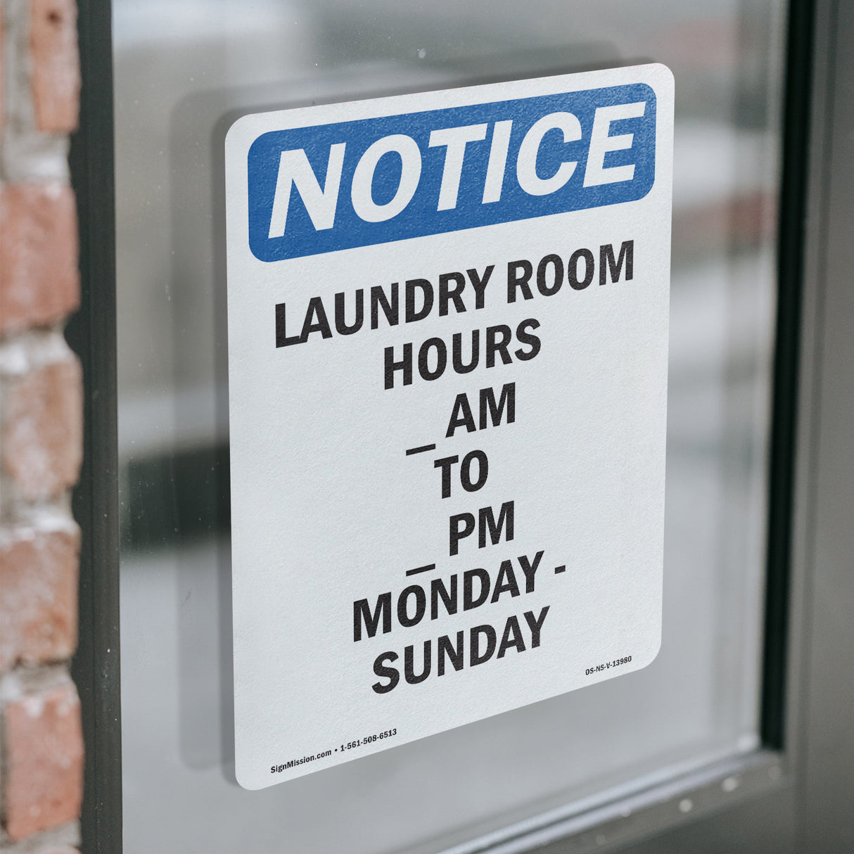 Laundry Room Hours ____ Am To ____ Pm Monday