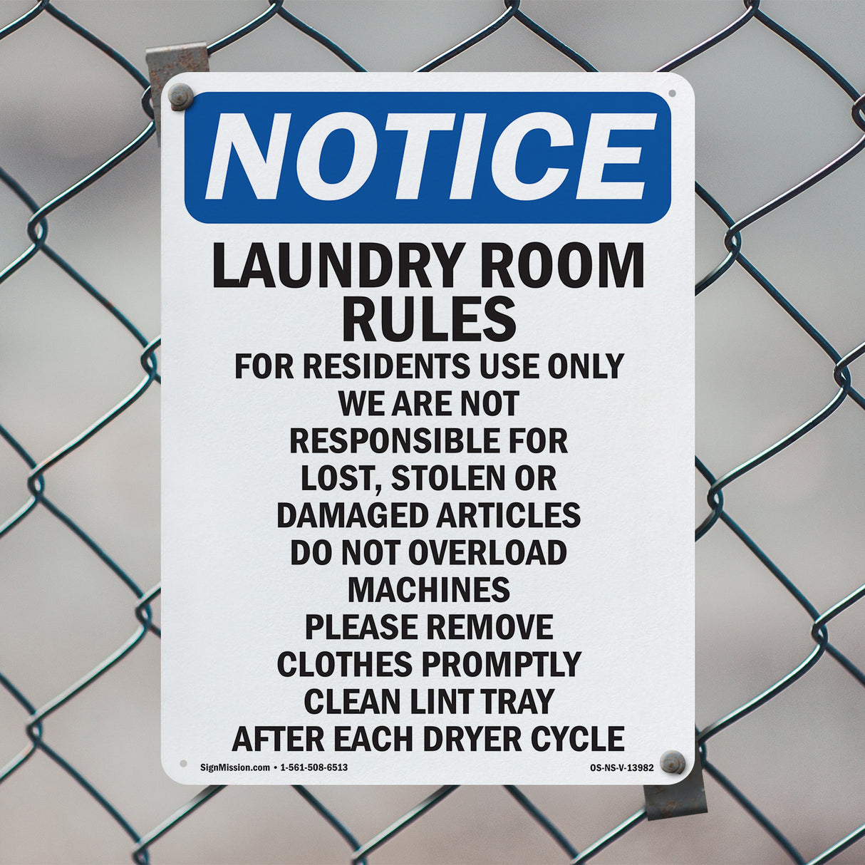 Laundry Room Rules For Residents