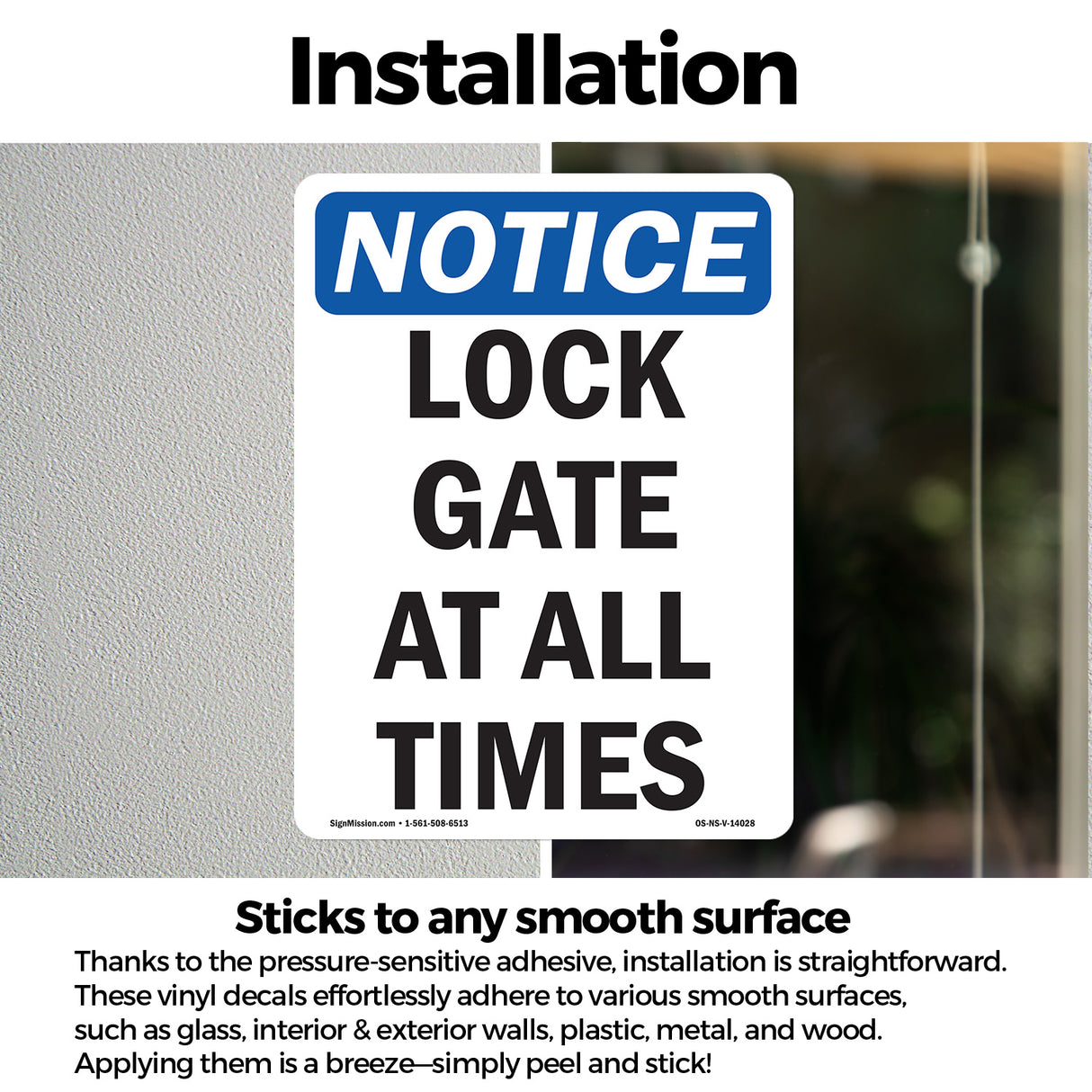 Lock Gate At All Times Sign