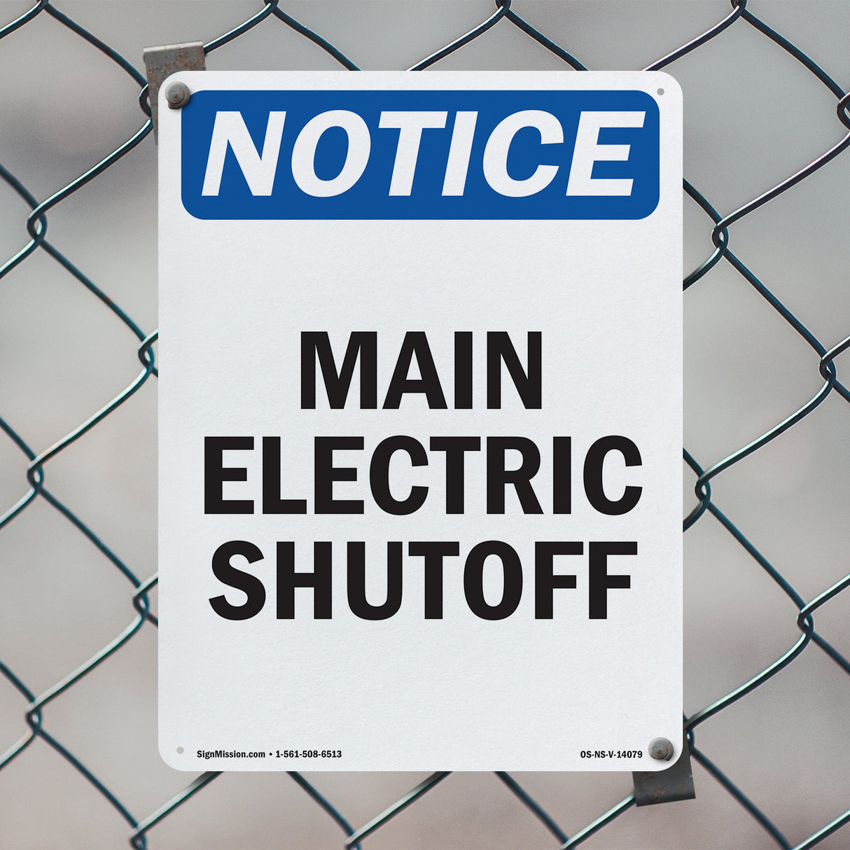 Main Electric Shutoff Sign