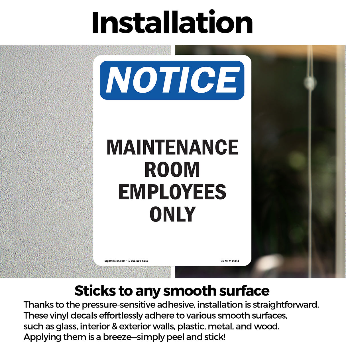 Maintenance Room Employees Only