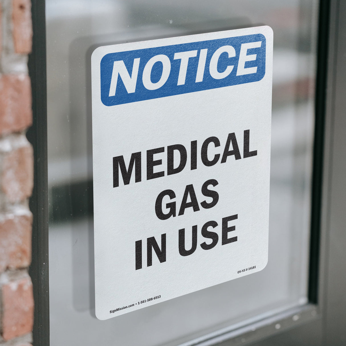 Medical Gas In Use Sign