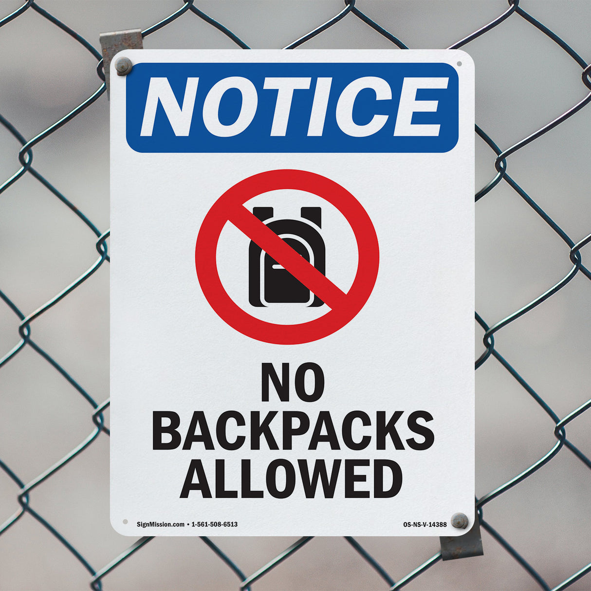 No Backpacks Allowed