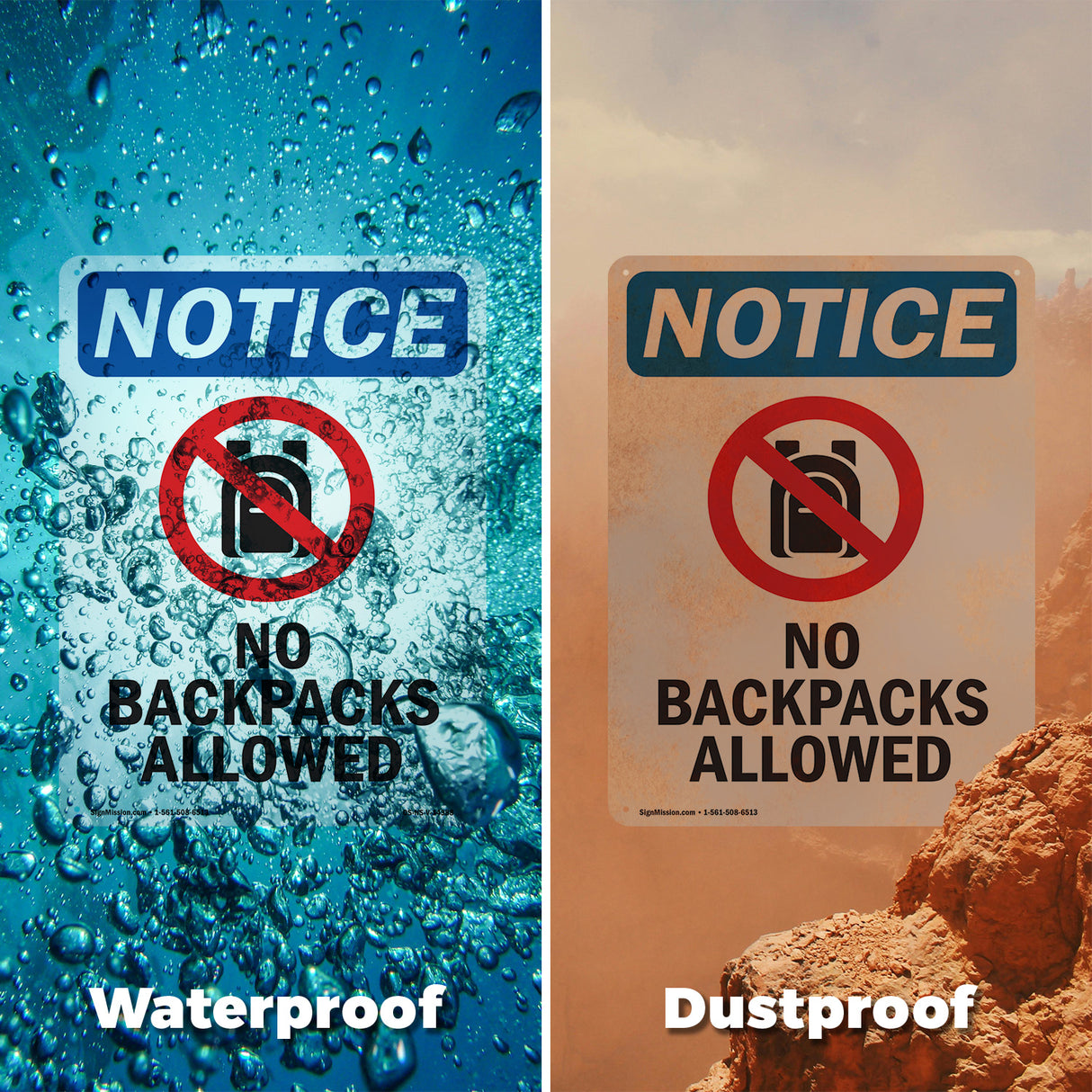 No Backpacks Allowed