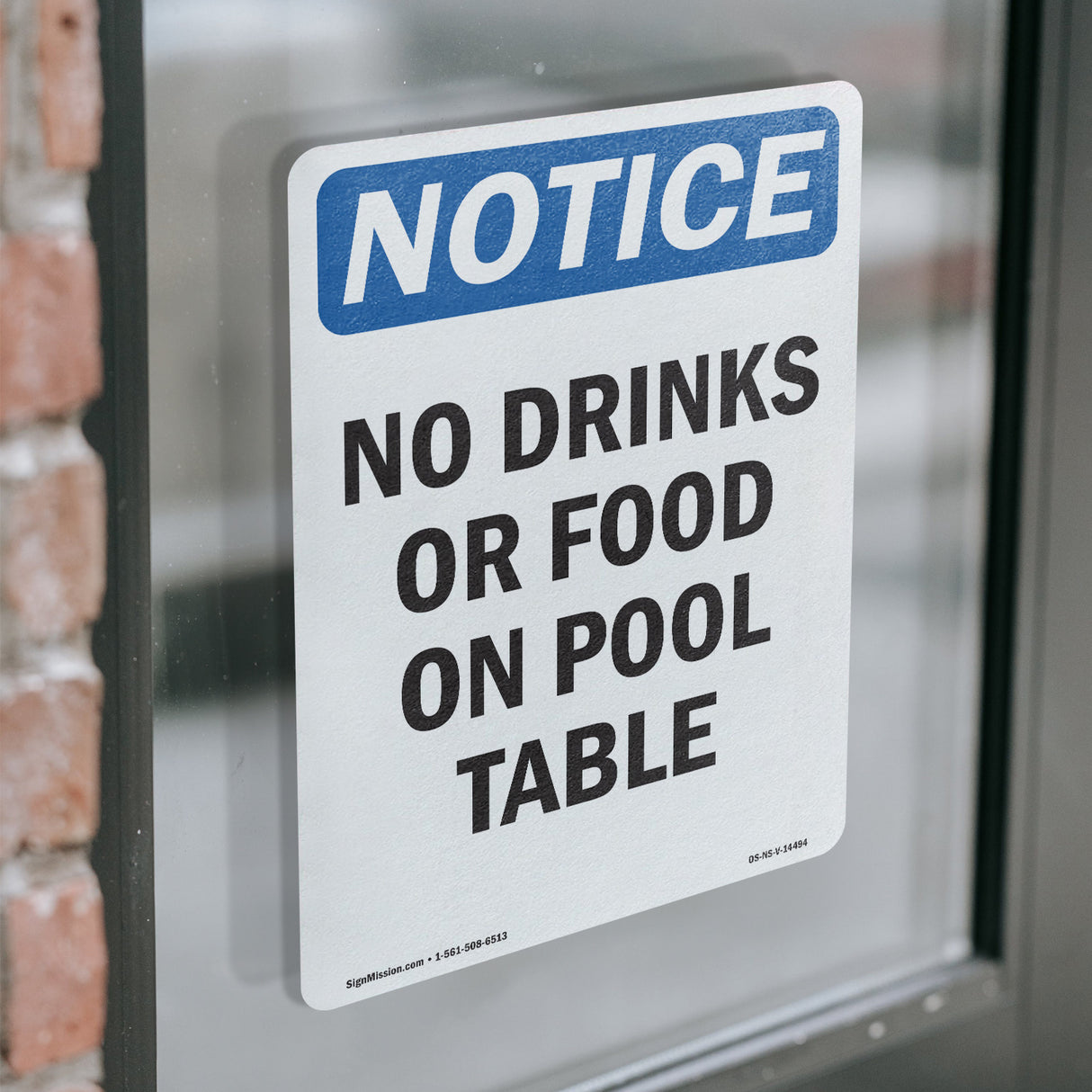 No Drinks Or Food On Pool Table