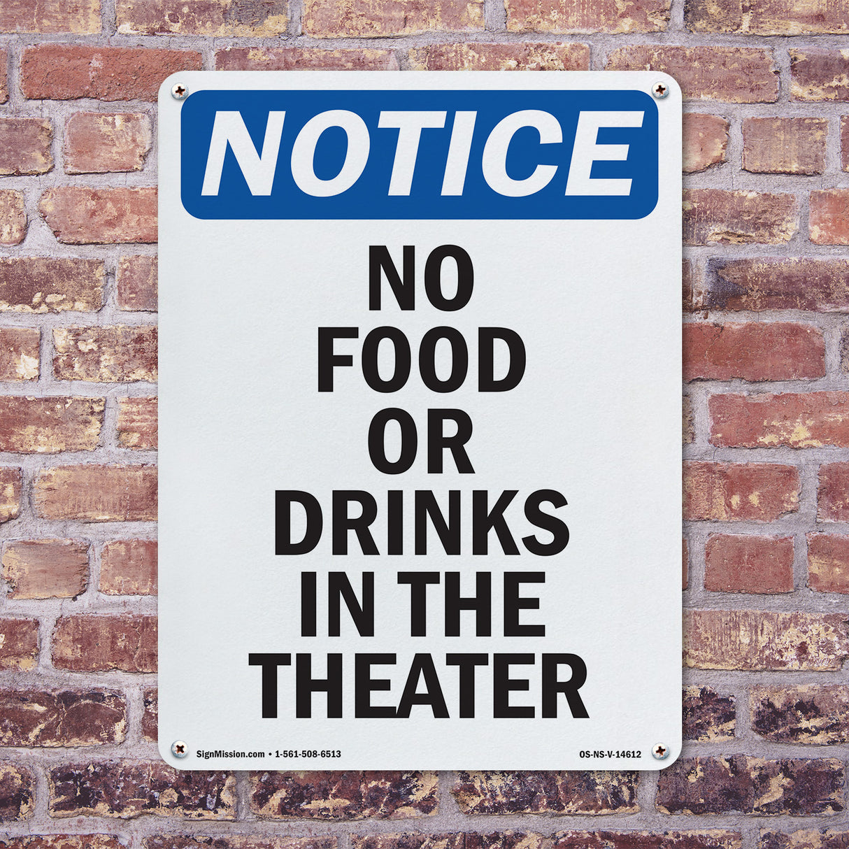No Food Or Drinks In The Theater