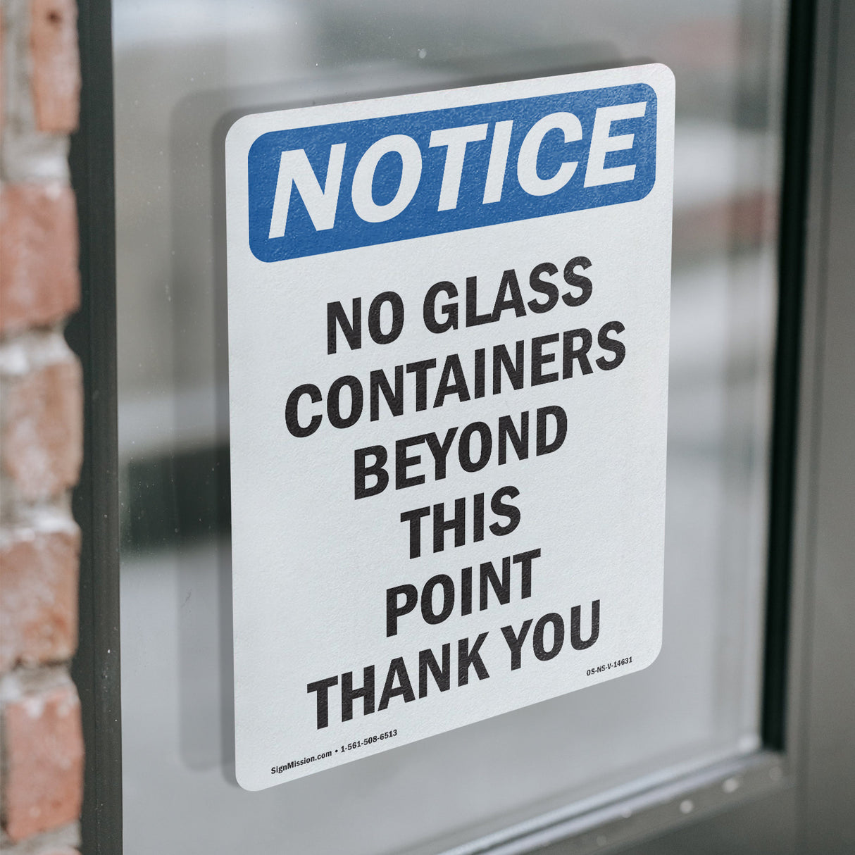 No Glass Containers Beyond This Point Thank You