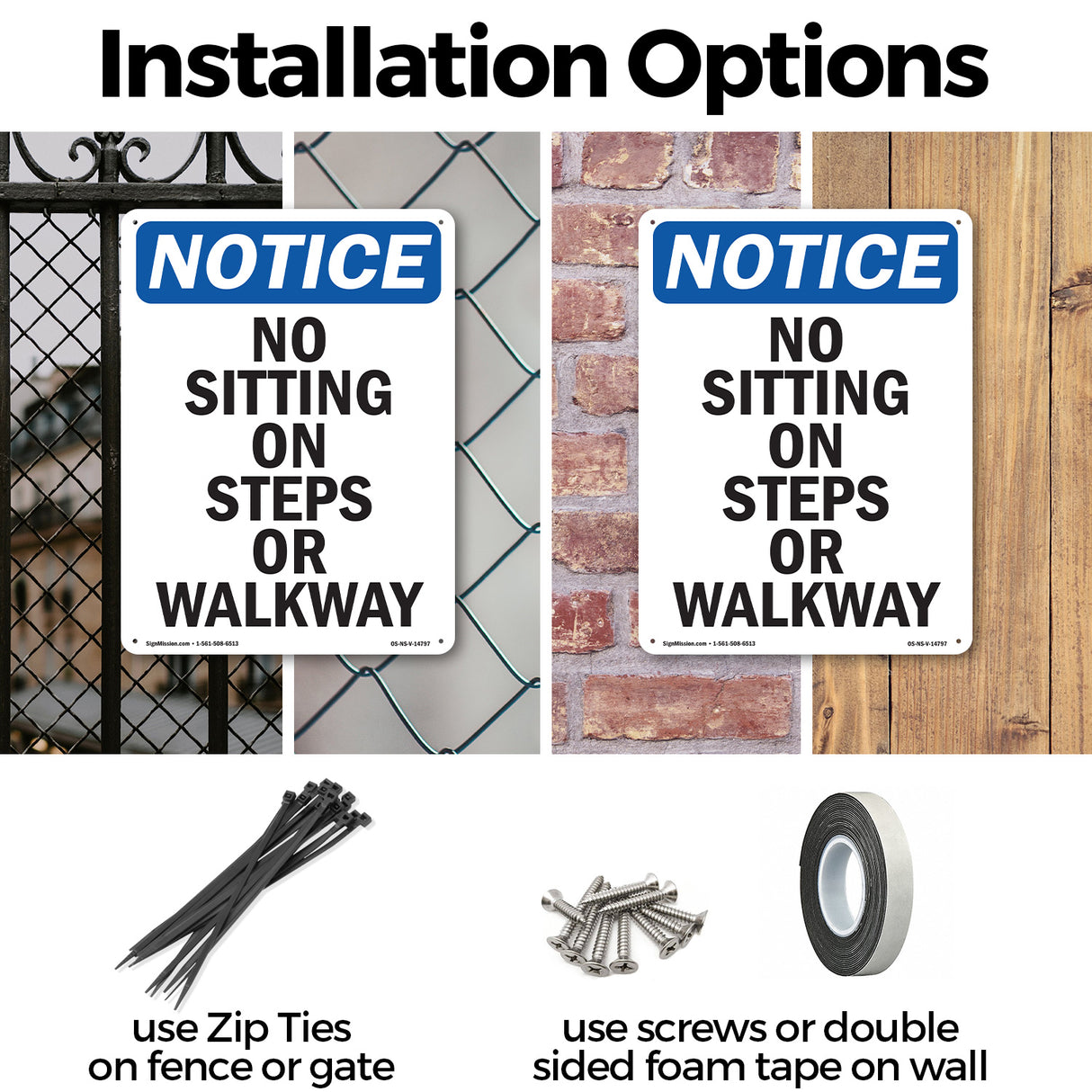 No Sitting On Steps Or Walkway