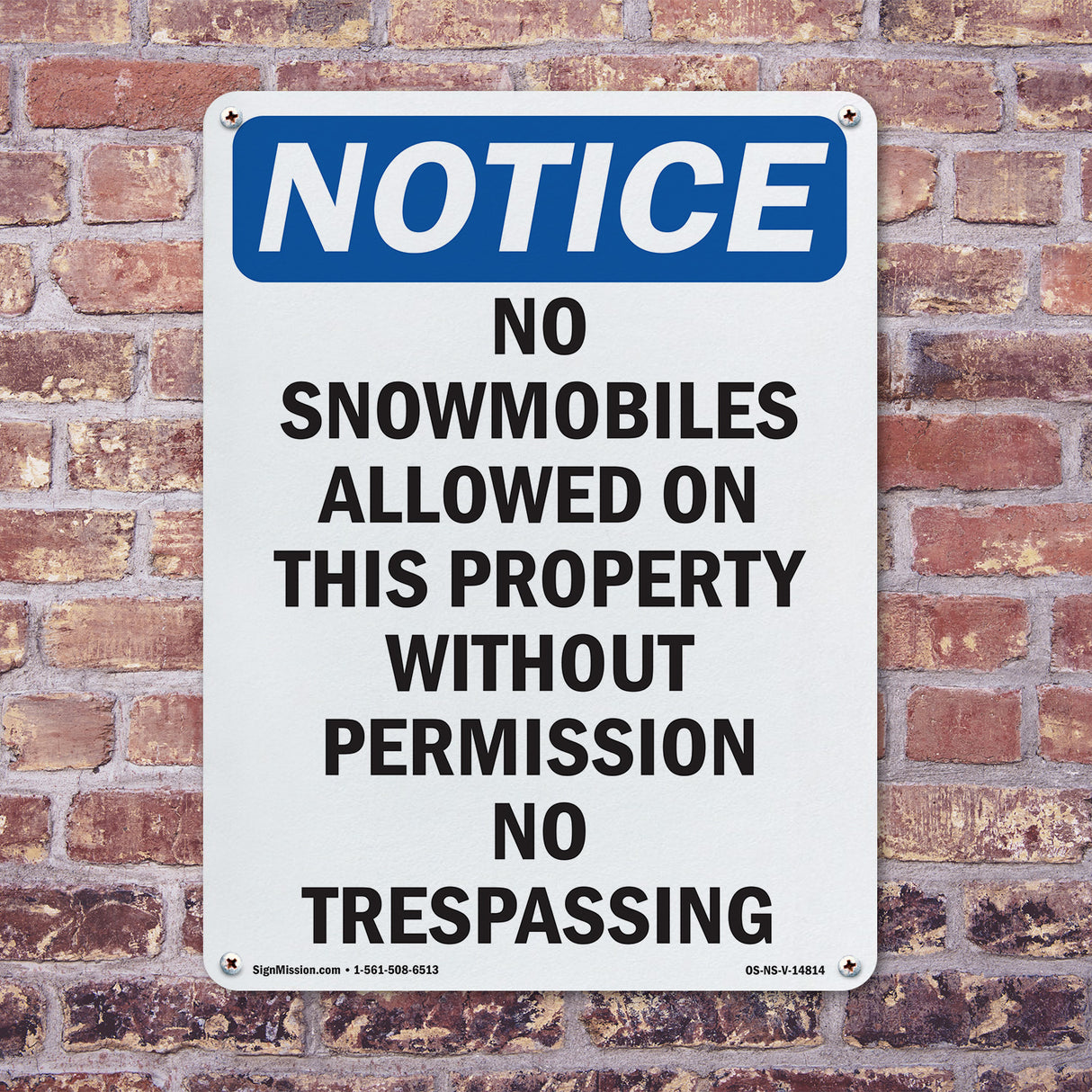 No Snowmobiles Allowed On This Property
