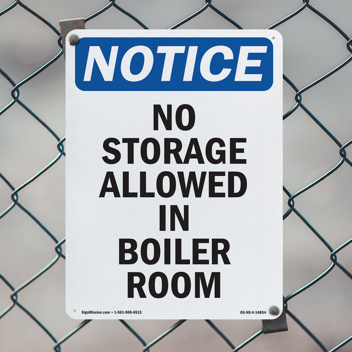 No Storage Allowed In Boiler Room