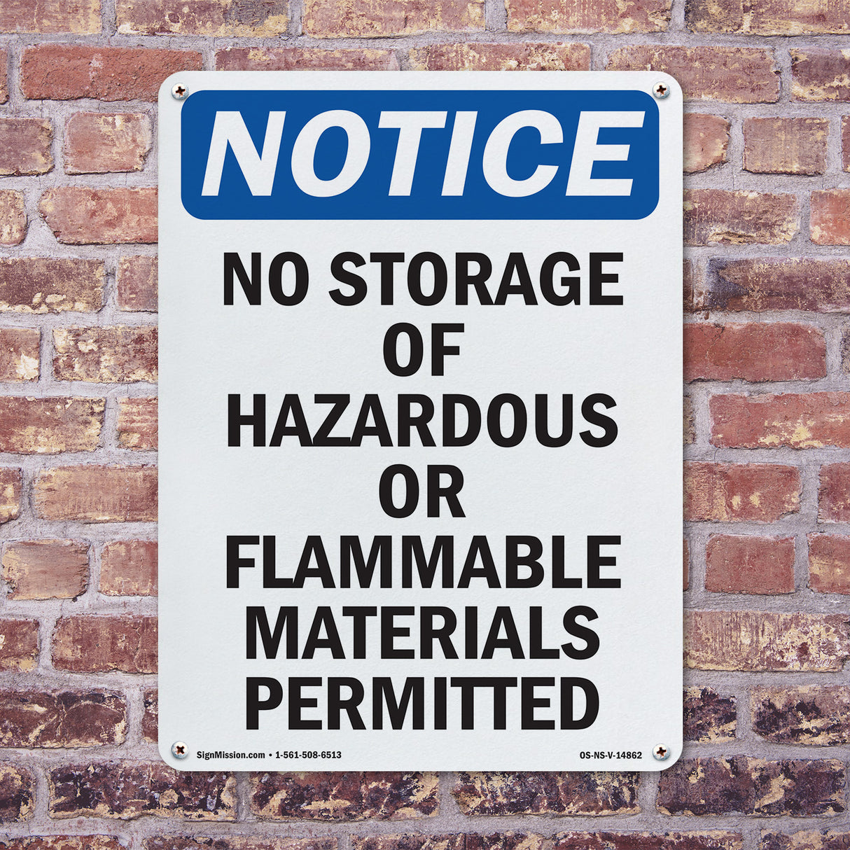 No Storage Of Hazardous Or Flammable Materials