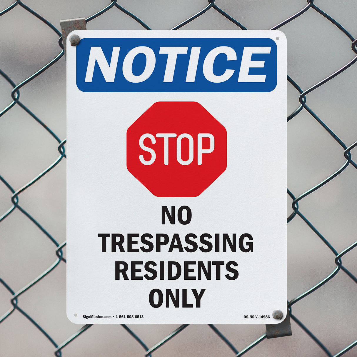No Trespassing Residents Only