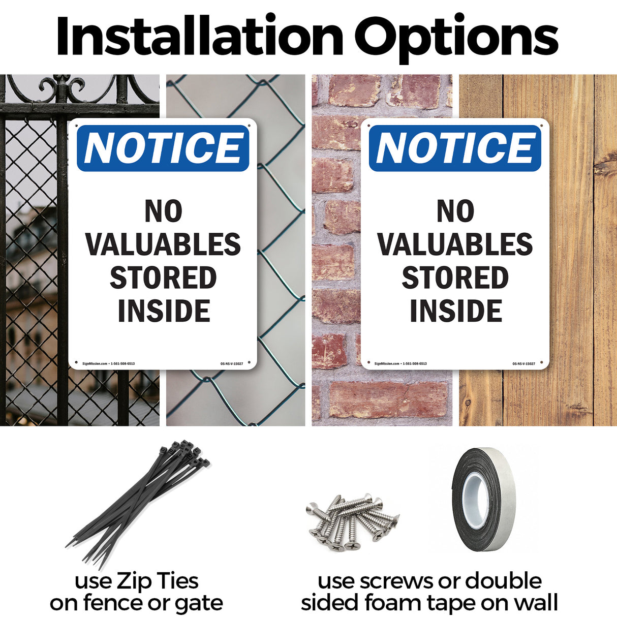 No Valuables Stored Inside