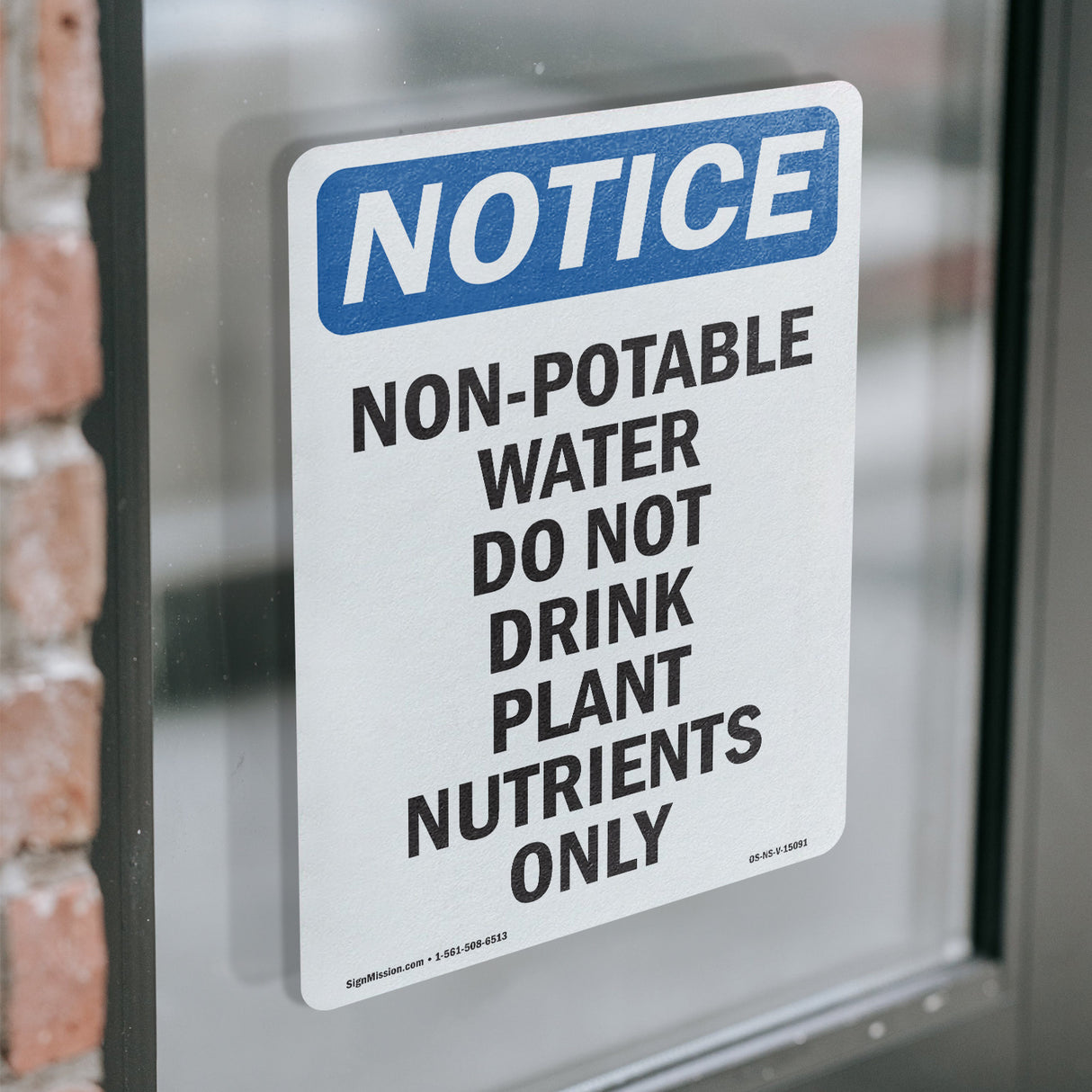 Non-Potable Water Do Not Drink Plant Nutrients