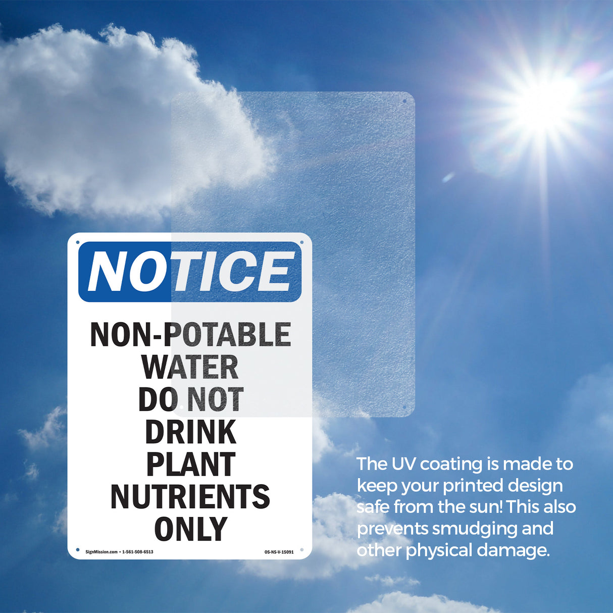 Non-Potable Water Do Not Drink Plant Nutrients