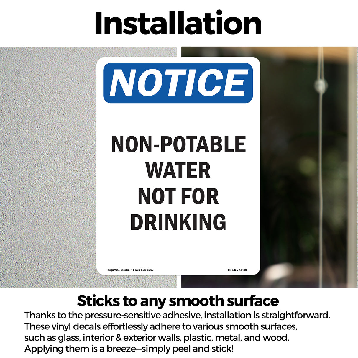 Non-Potable Water Not For Drinking