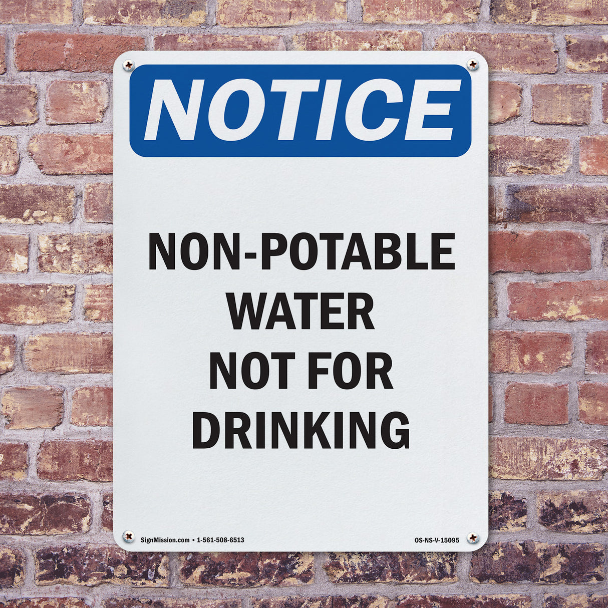 Non-Potable Water Not For Drinking