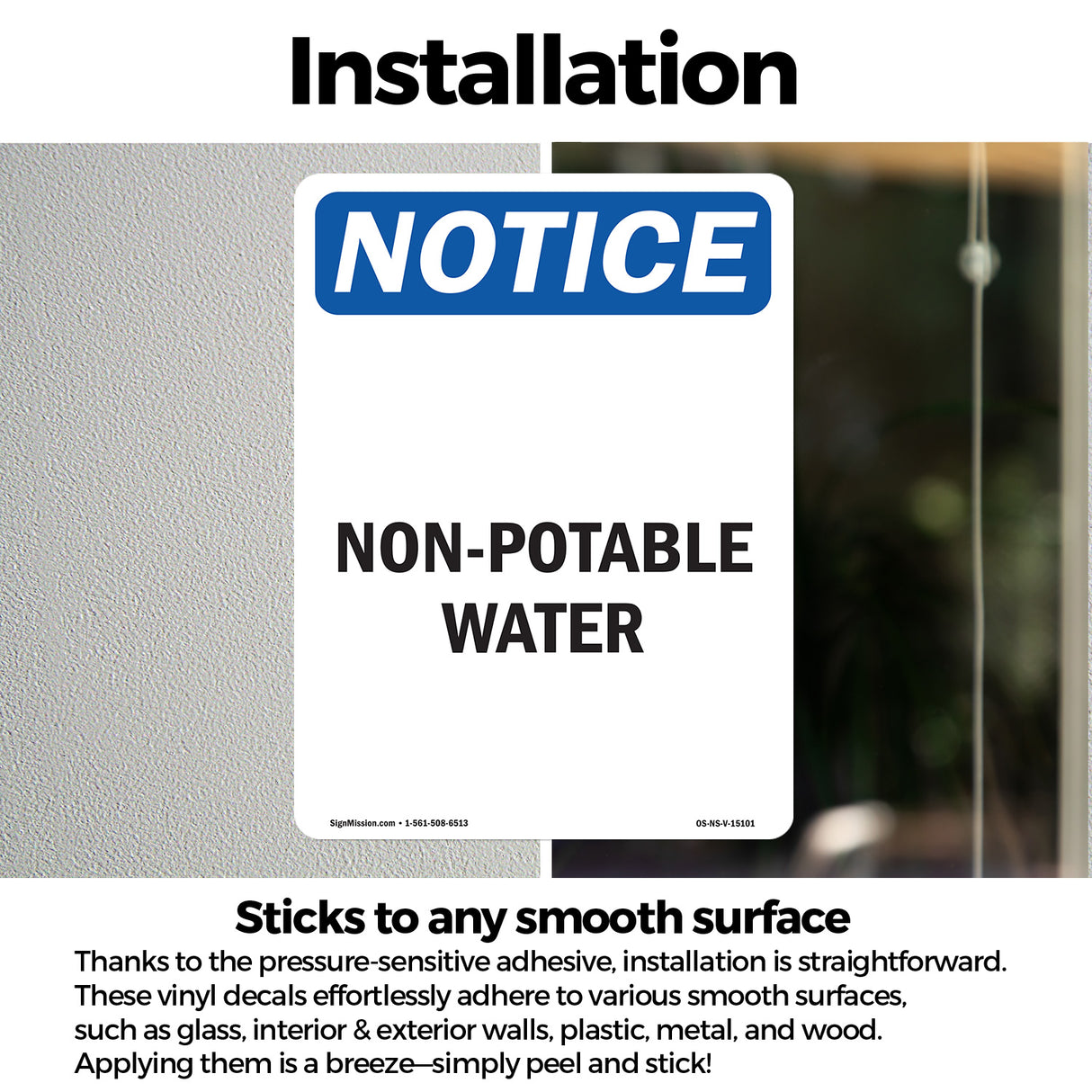 Non-Potable Water Sign