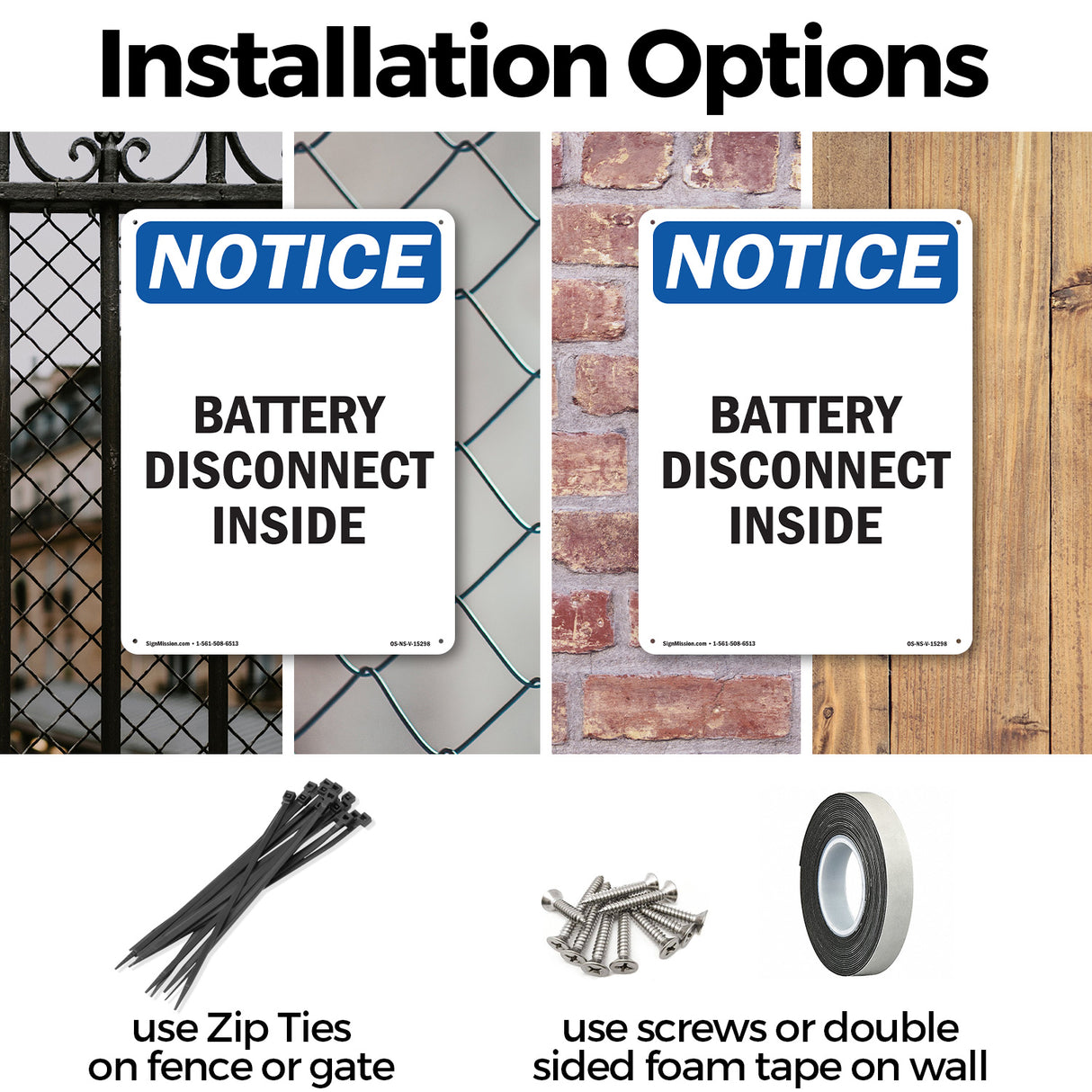 NOTICE Battery Disconnect Inside