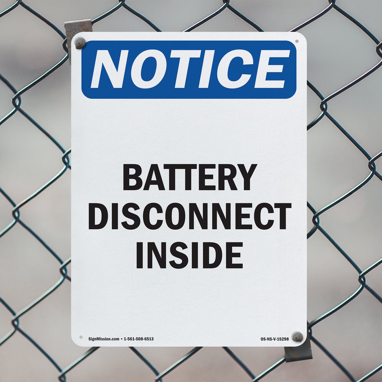 NOTICE Battery Disconnect Inside