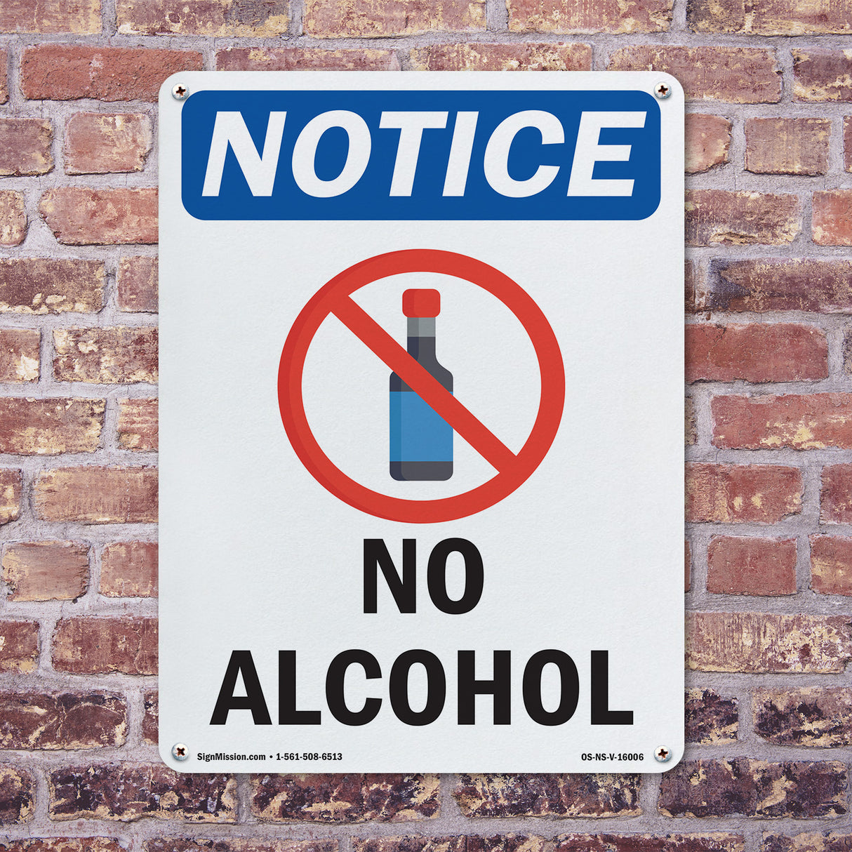 NOTICE No Alcohol
