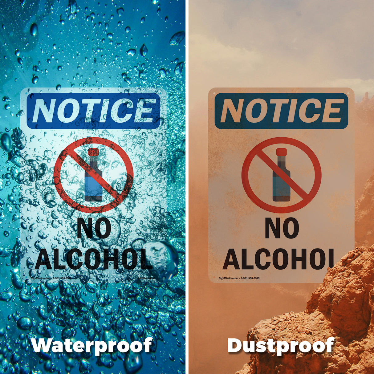 NOTICE No Alcohol