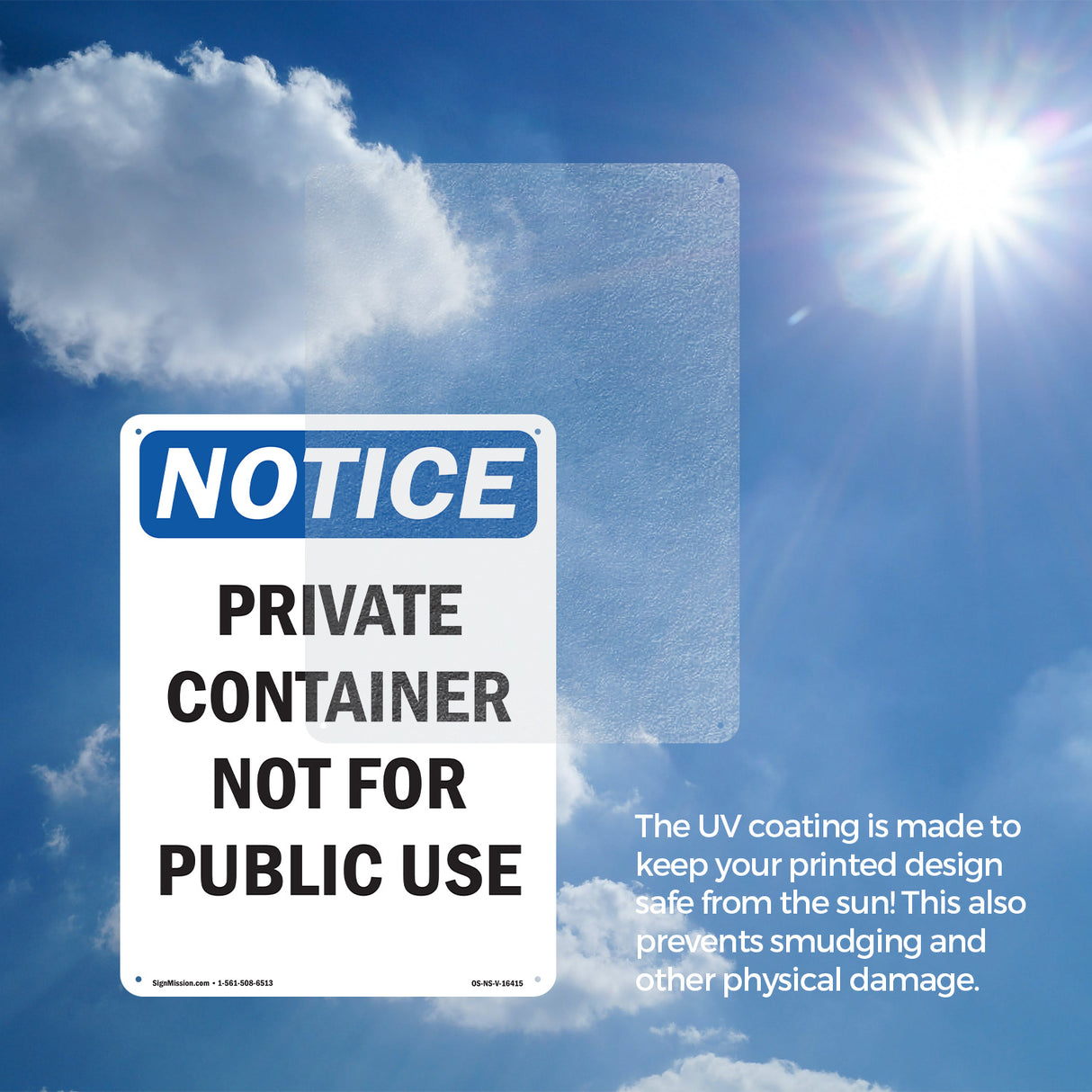 NOTICE Private Container Not For Public Use