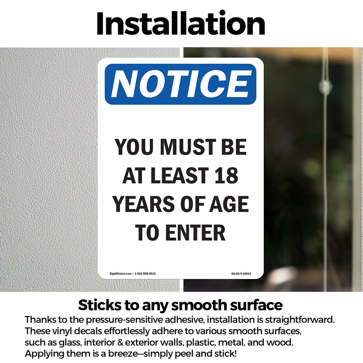 NOTICE Must Be At Least 18 Years Of Age To Enter