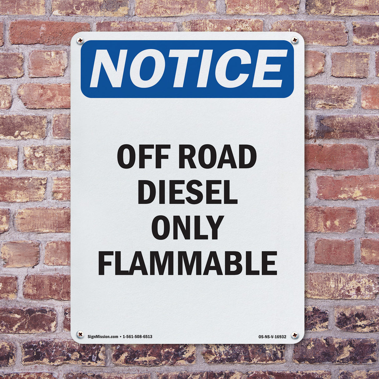 Off Road Diesel Only Flammable