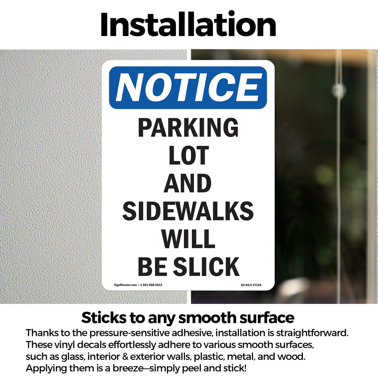 Parking Lot And Sidewalks Will Be Slick