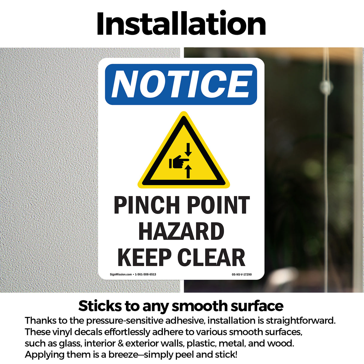 Pinch Point Hazard Keep Clear