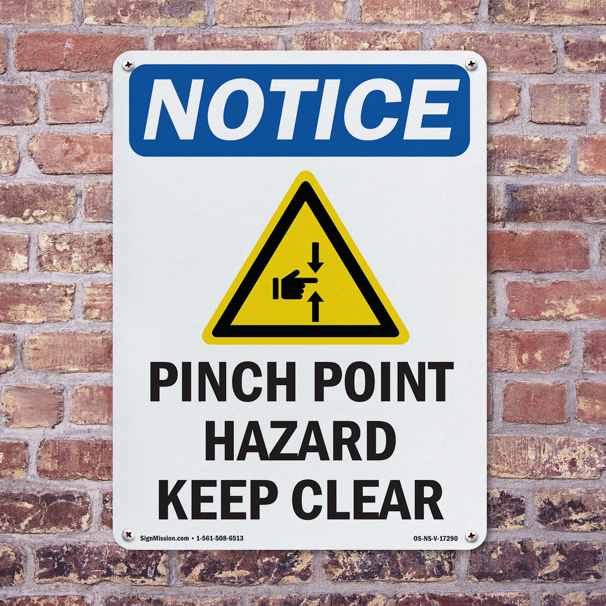 Pinch Point Hazard Keep Clear