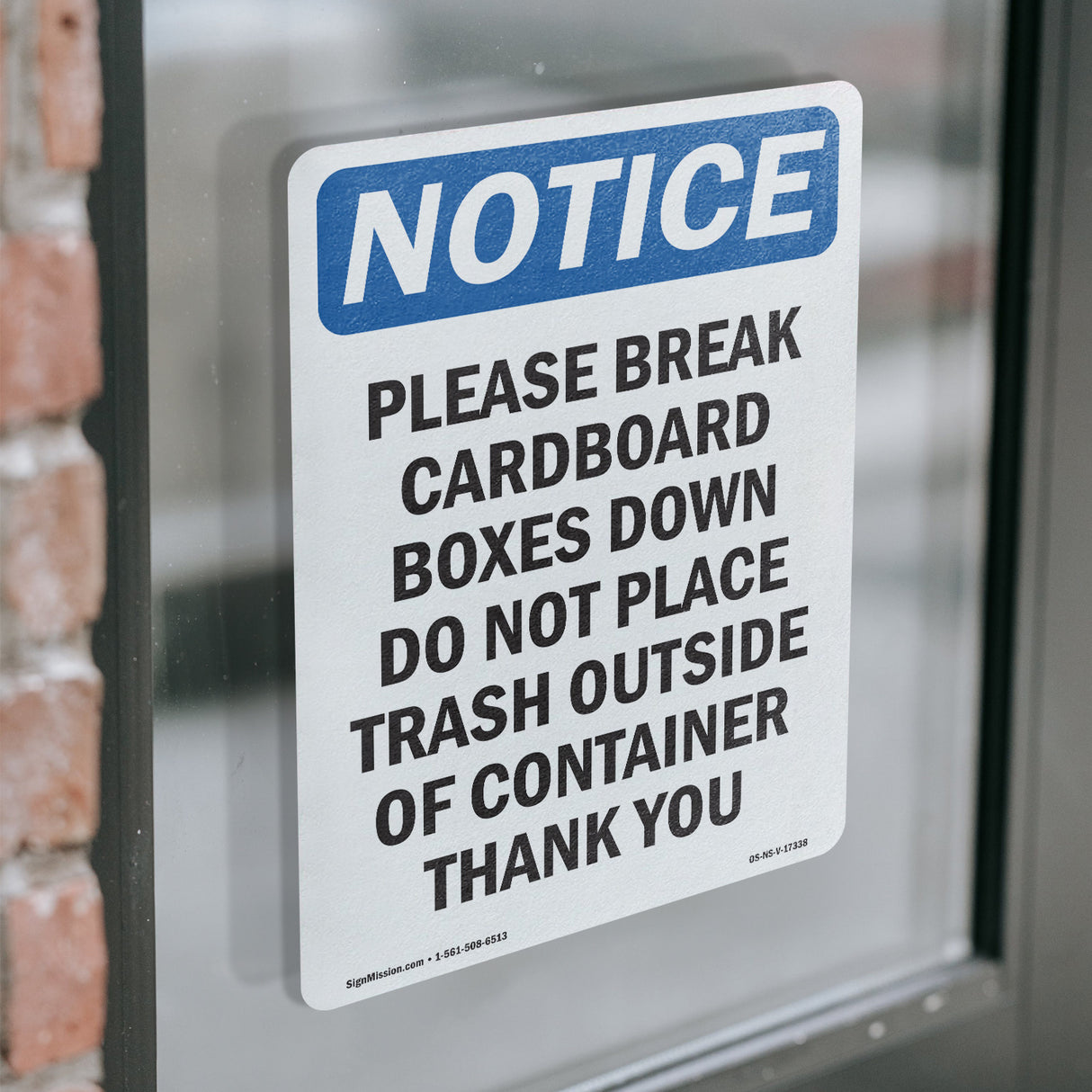 Please Break Cardboard Boxes Down Do Not