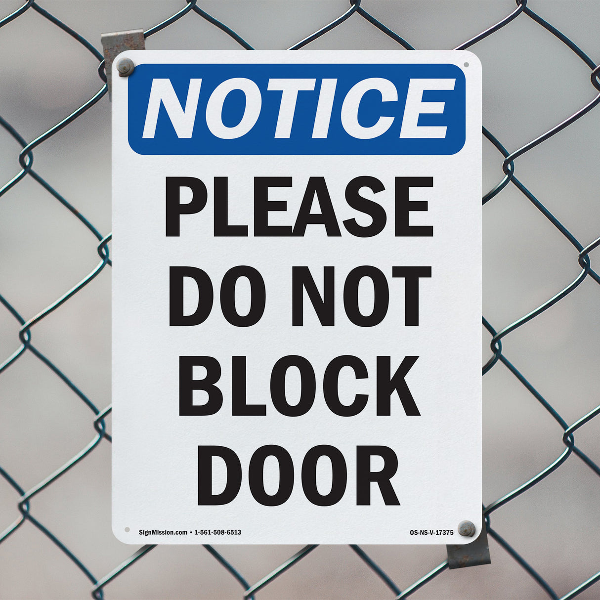Please Do Not Block Door