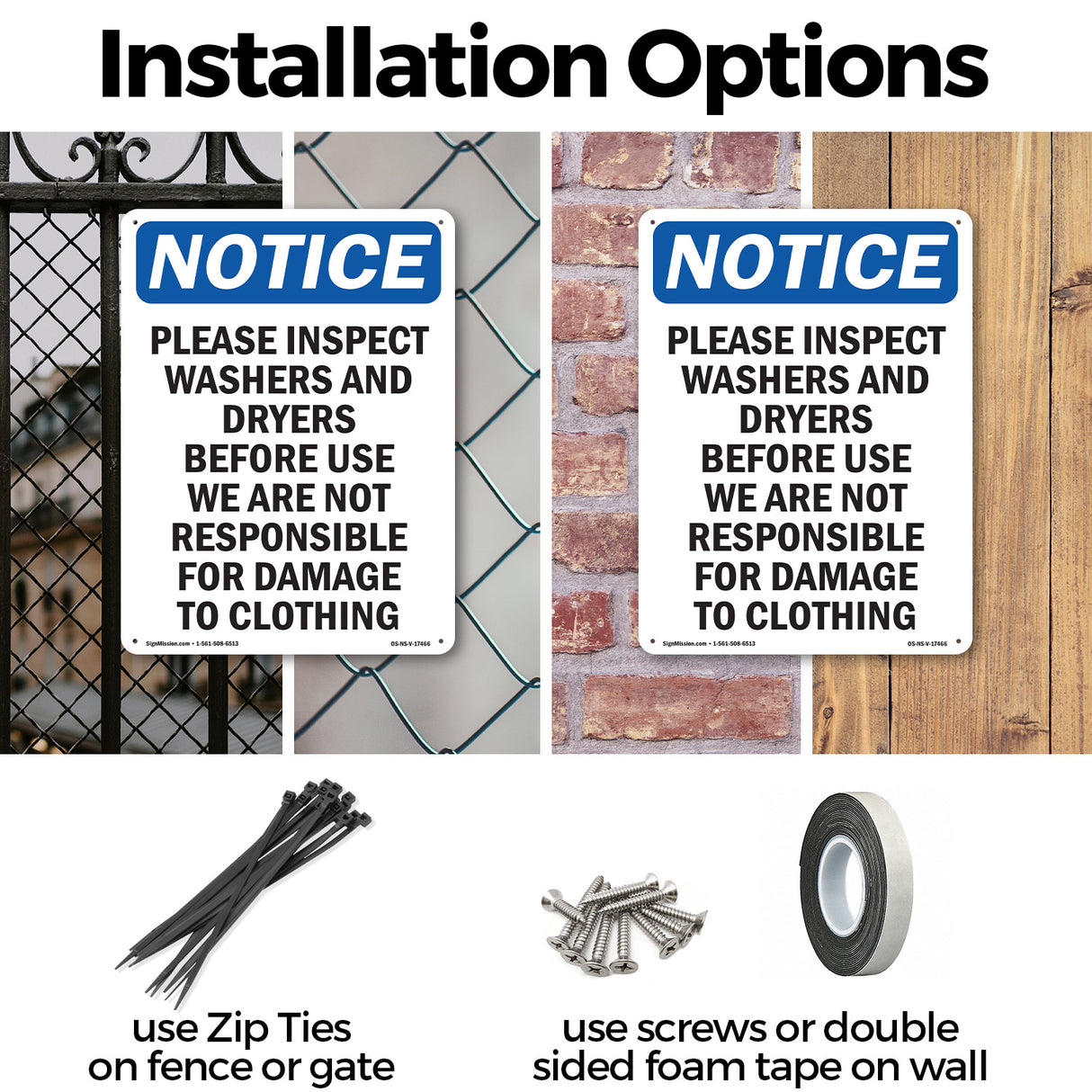 Please Inspect Washers And Dryers Before